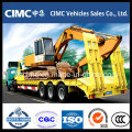 Cimc 3 Ejes 70 Toneladas Equipamiento Pesado Transporte Cama Baja Remolque para Argelia